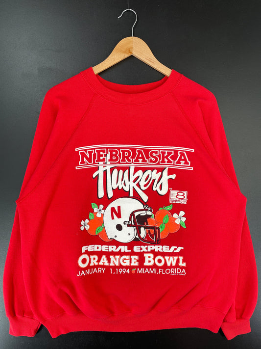 90's NEBRASKA HUSKERS Made in USA Size XL Vintage College Sweat-Shirt / F3564S