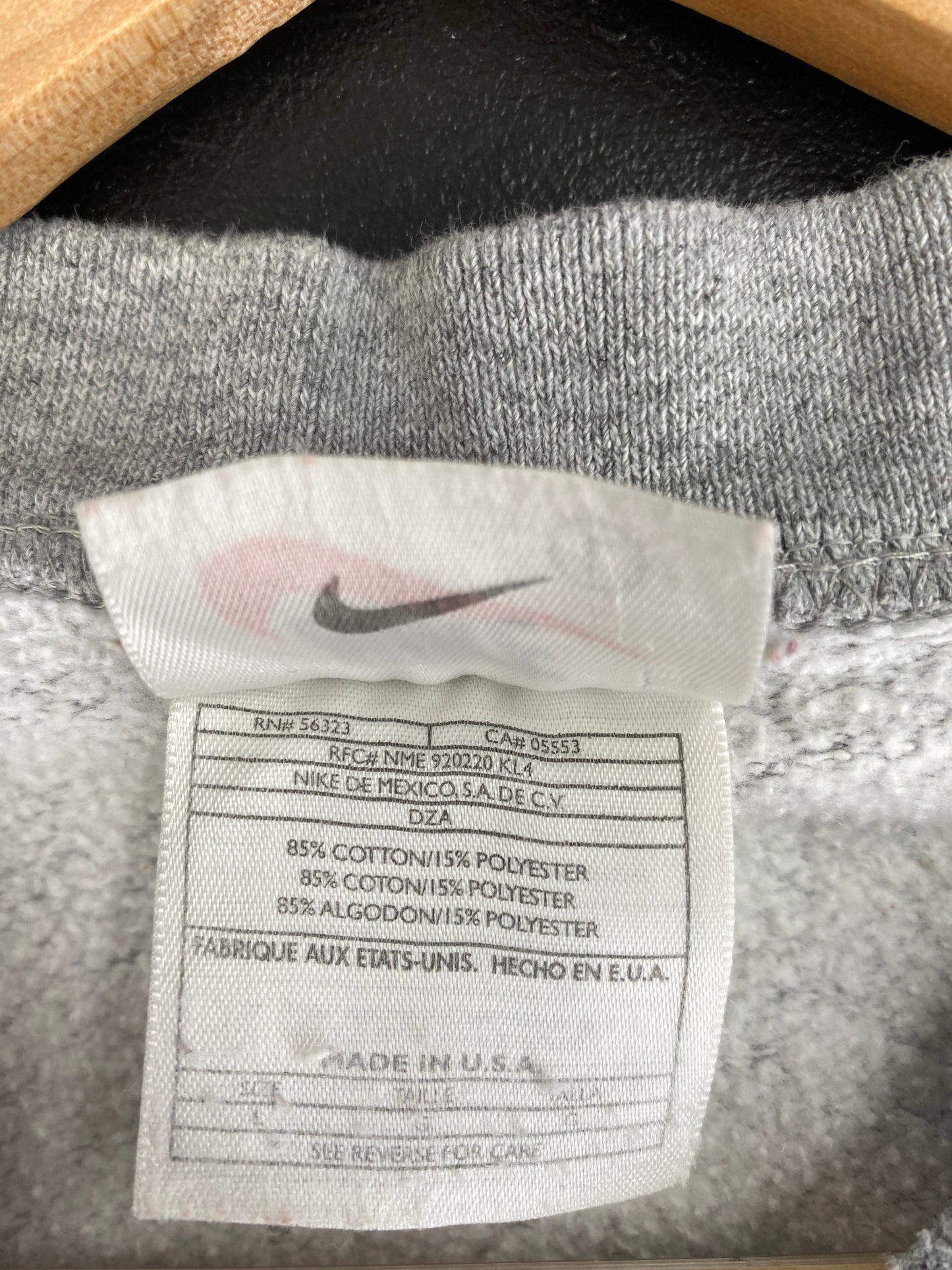 90s' NIKE MINI SWOOSH Made in USA Size L Vintage Sweat-Shirt / F495S