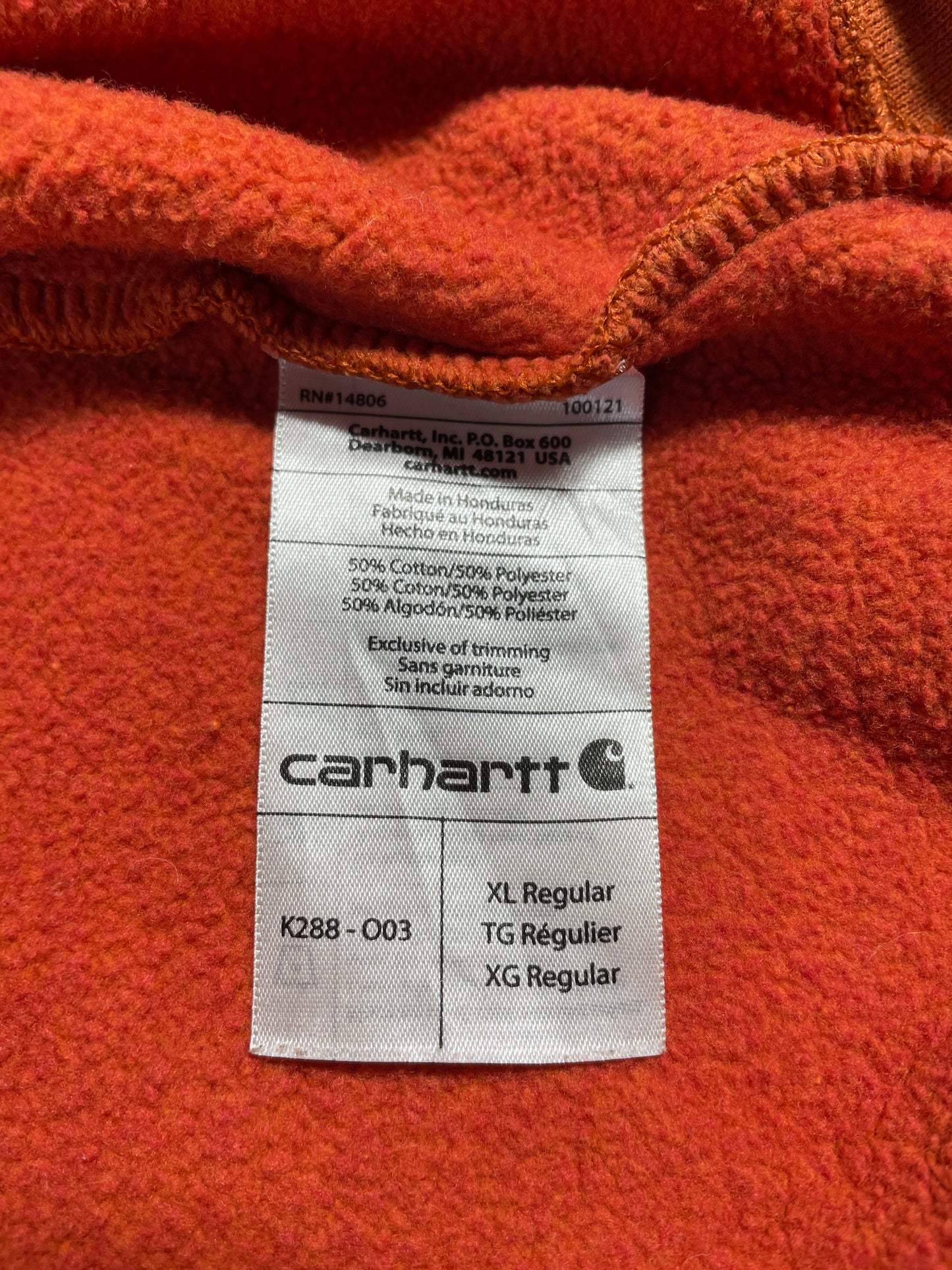 Vintage CARHARTT Size XL Hoodie Sweat-Shirt / F7683S