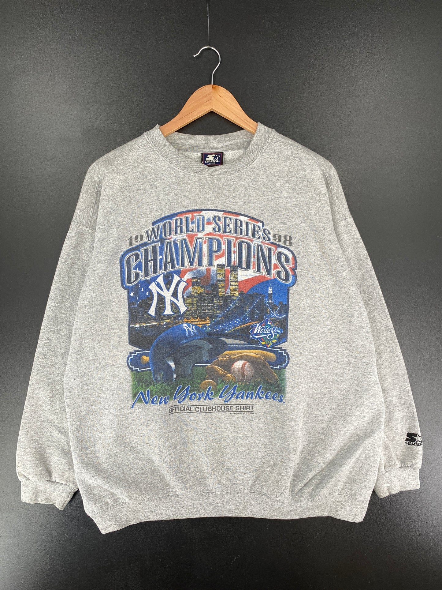 1998 NEW YORK YANKEES Made in USA Size L MLB Sweat-Shirt / E7829S