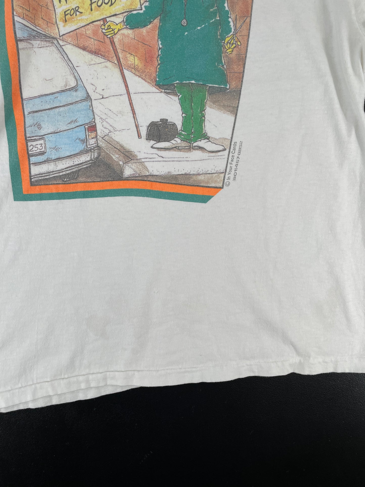 90's WILL OPERATE FOR FOOD Made in USA Size XL Vintage T-shirt / E7381T