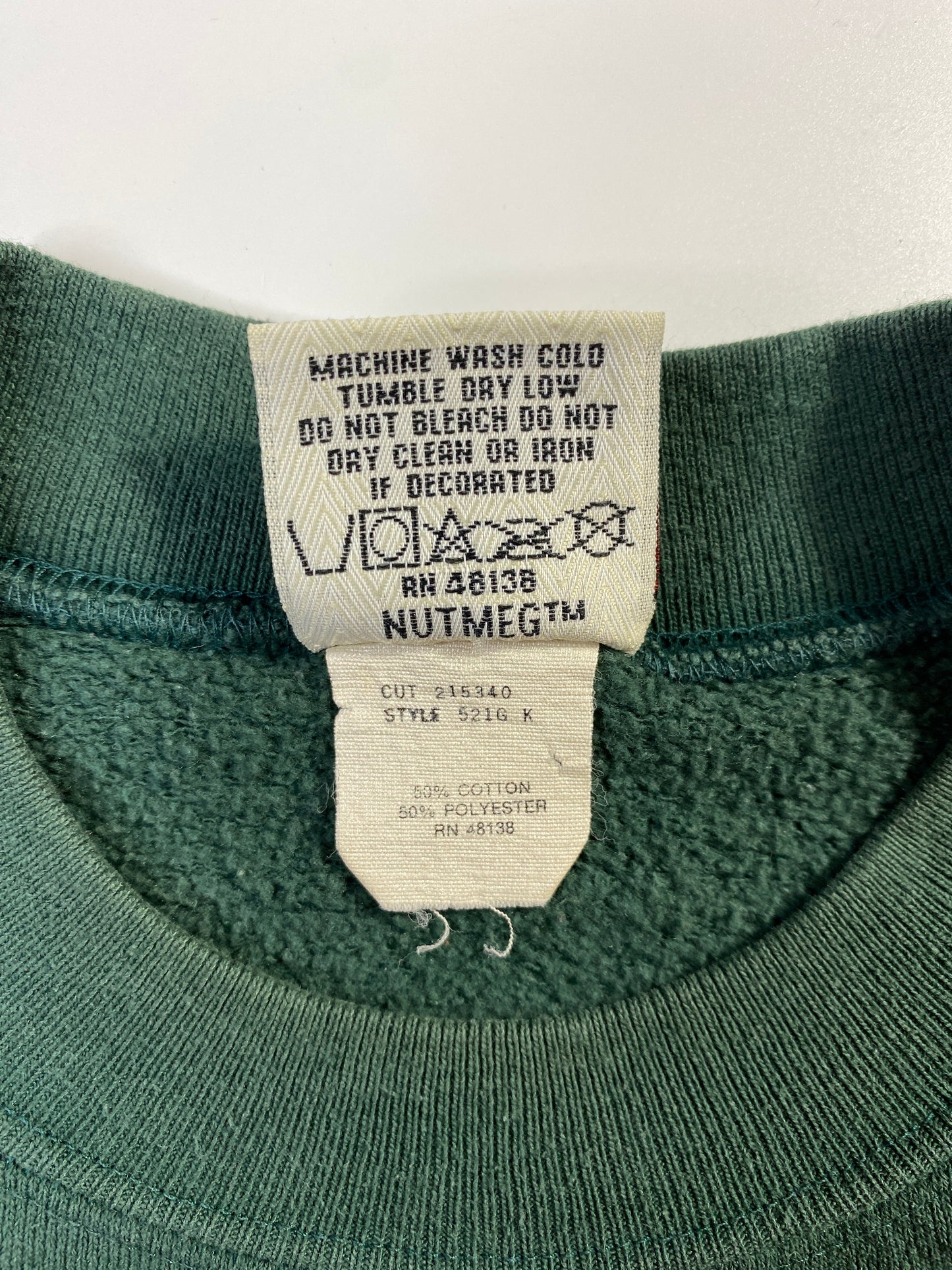 .90's NUTMEG x GREENBAY PACKERS Made in USA Size L Vintage NFL Sweat-Shirt / F6048S