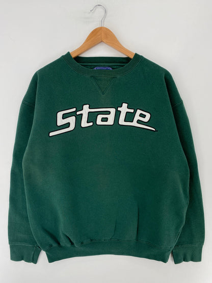 Vintage STATE Size L College Sweat-shirt / F486S