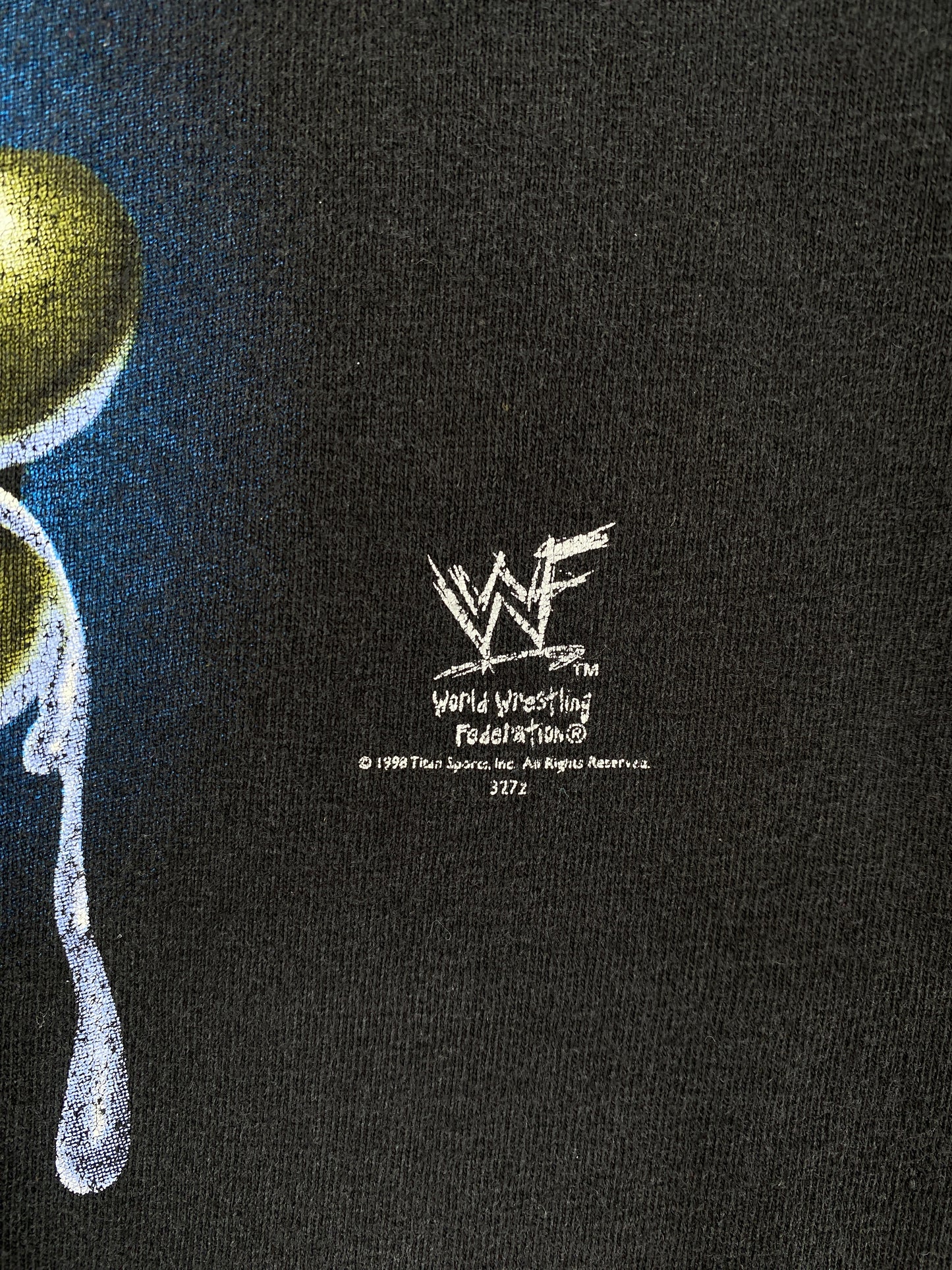 1998 THE ROCK WWF Size Approx.XL Vintage T-Shirt / E7235T