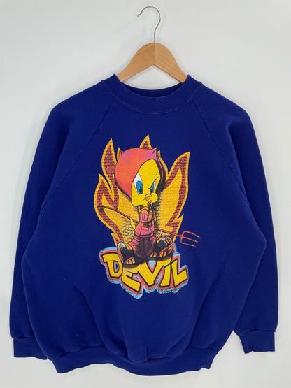 90's LOONEY TUNES TWEETY Size XL Vintage Sweat-shirt / F5715S
