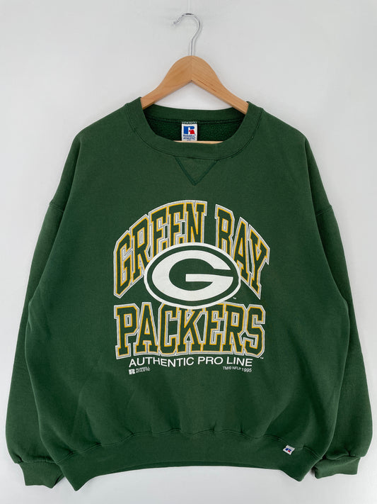 1995 RUSSELL x GREEN BAY PACKERS Made in USA Size XXL Vintage NFL Sweat-Shirt / E6975S