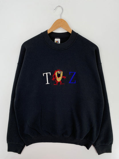 90's LOONEY TUNES TAZ Made in USA Size XL Vintage Sweat-shirt / F927S
