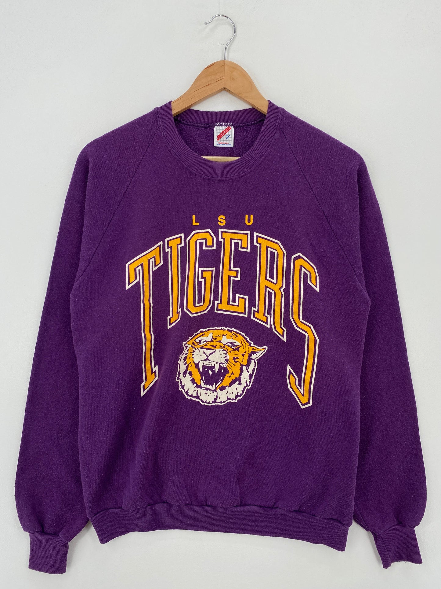 90's LOUISIANA STATE UNIVERSITY Made in USA Size L Vintage College Sweat-Shirt / F1985S