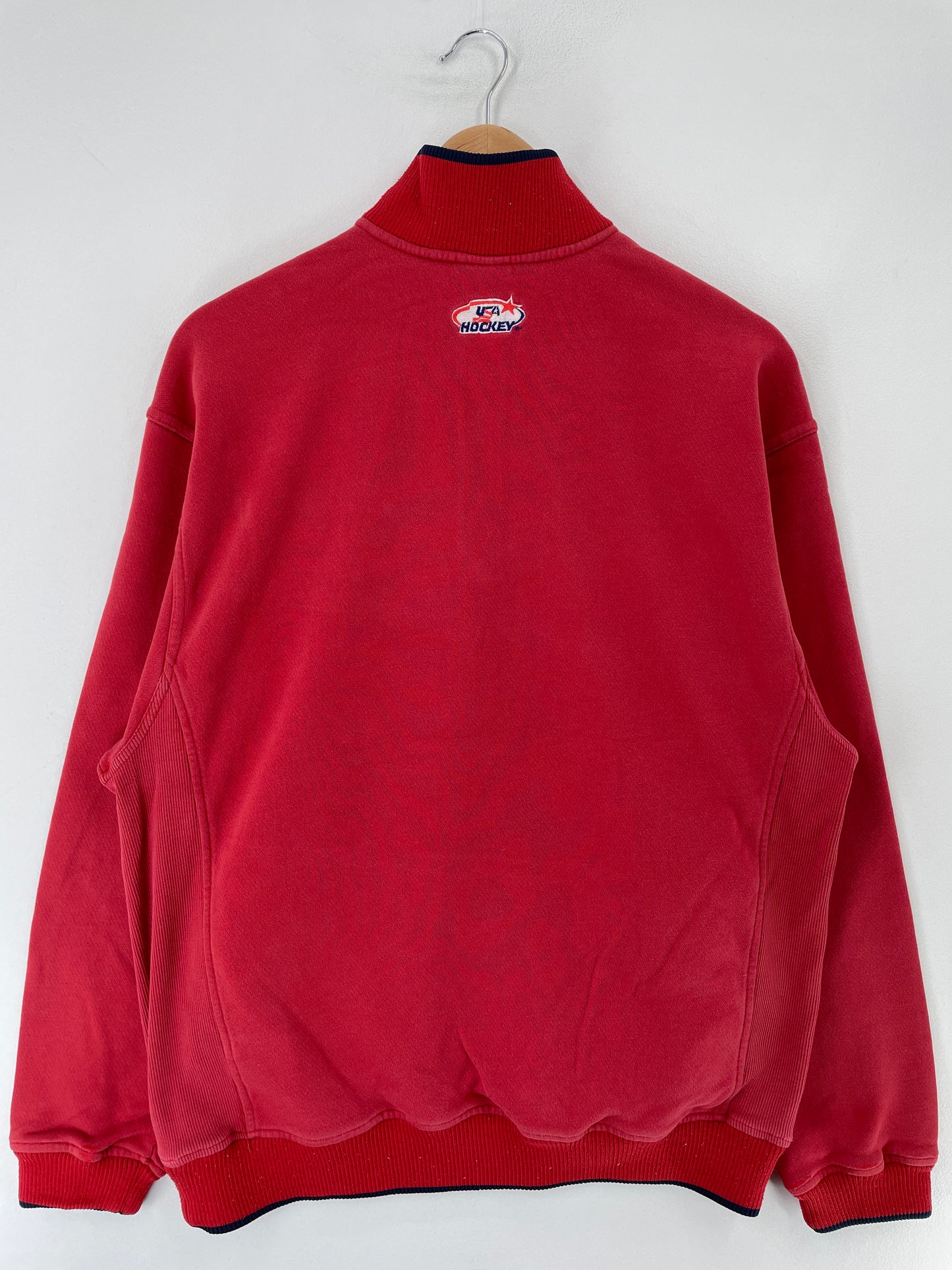 00' NIKE x USA HOCKEY TEAM Size S Vintage Half zip Sweat-Shirt / F569S
