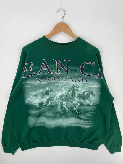 90’s MARYLAND OCEAN CITY Size XL College Sweat-Shirt / F5075S