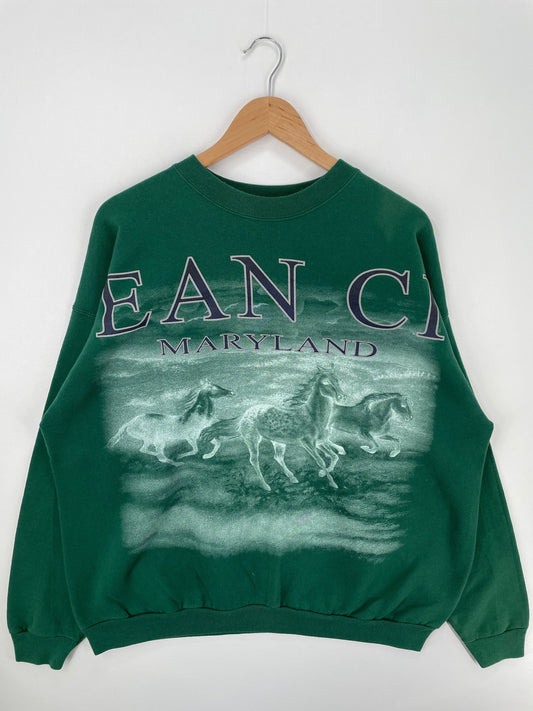 90’s MARYLAND OCEAN CITY Size XL College Sweat-Shirt / F5075S