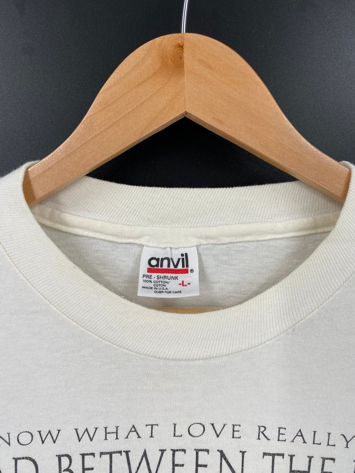 90's READ BETWEEN THE LINES Made in USA Size L Vintage T-shirt / E9248T