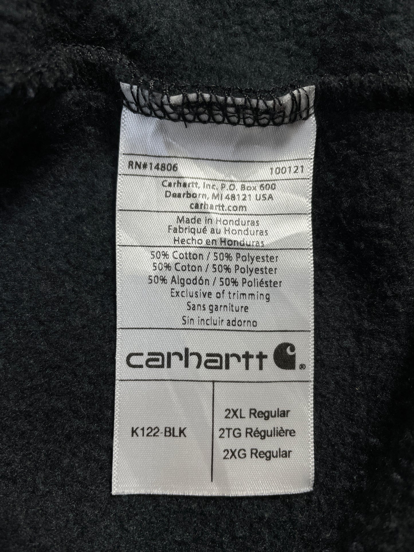 .Vintage CARHARTT Size XXL Hoodie Zip-up Sweat-Shirt / E6968S