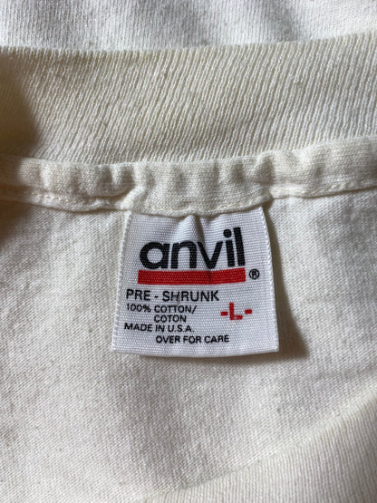 90's READ BETWEEN THE LINES Made in USA Size L Vintage T-shirt / E9248T