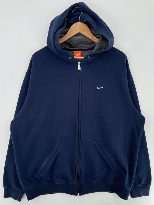Vintage NIKE MINI SWOOSH Size XL Hoodie Zip-up Sweat-shirt / G1934S