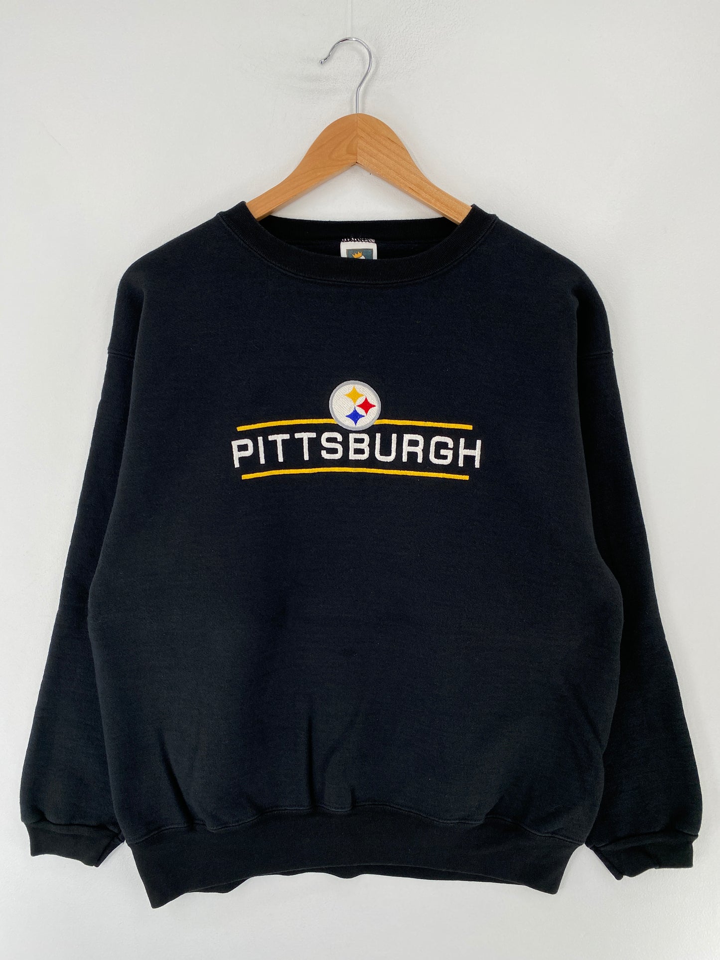 90's PITTSBURGH STEELERS Made in USA Size L Vintage NFL Sweat-Shirt / E9012S