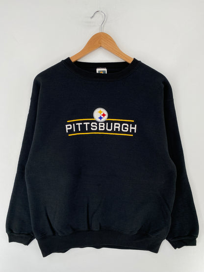 90's PITTSBURGH STEELERS Made in USA Size L Vintage NFL Sweat-Shirt / E9012S
