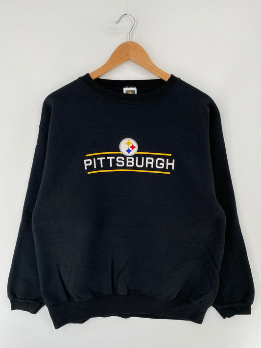 90's PITTSBURGH STEELERS Made in USA Size L Vintage NFL Sweat-Shirt / E9012S