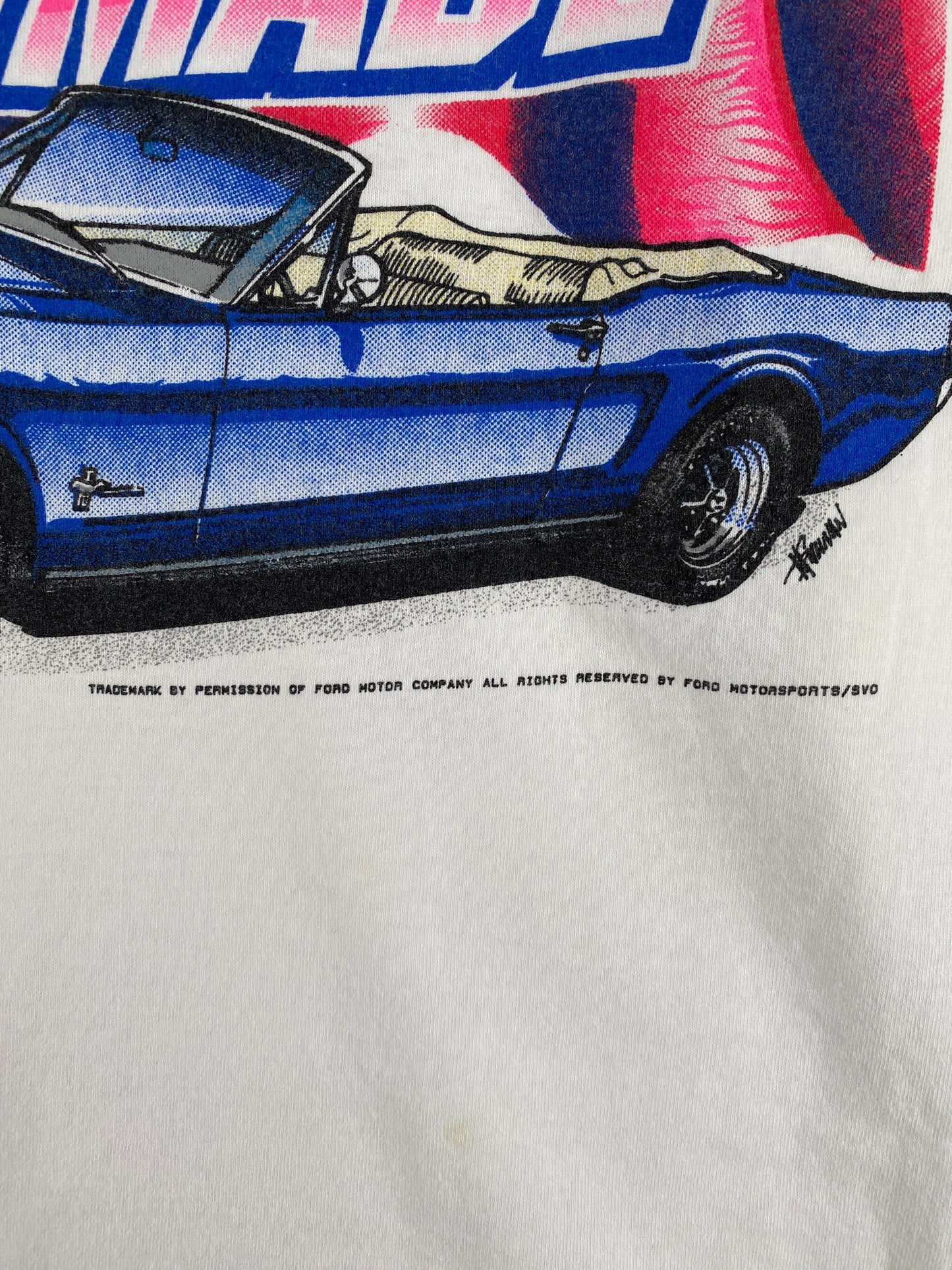 .90’s FORD MUSTANG Made in USA Size XXL Vintage Racing T-Shirt / F993T