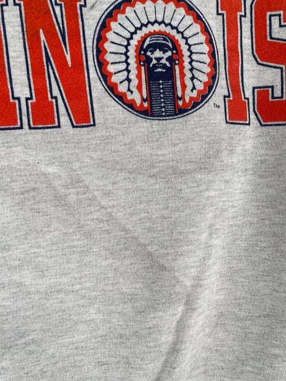 90’s ILLINOIS ILLINI Size XL College Sweat-Shirt / G4753S