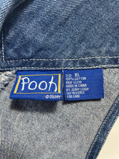 00' DISNEY WINNIE THE POOH Size XL Vintage Denim Overall / E7873P