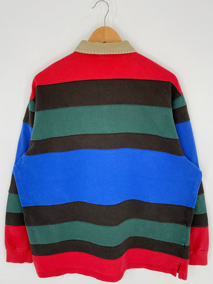 90's POLO RALPH LAUREN Size L Vintage Rugby-Shirt / F417R
