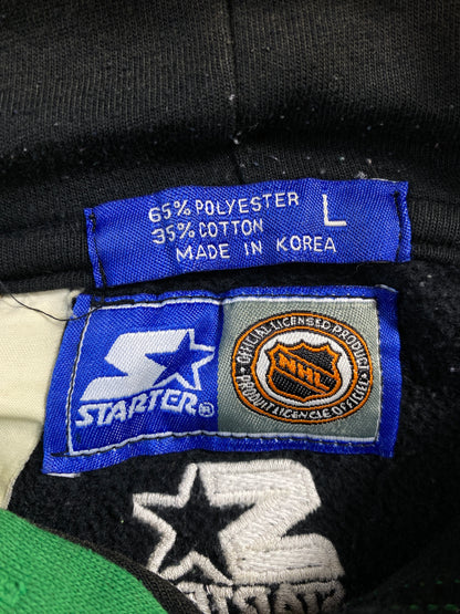 00' STARTER x MINNESOTA NORTH STARS Size L Vintage NHL Hoodie Sweat-Shirt / F273S