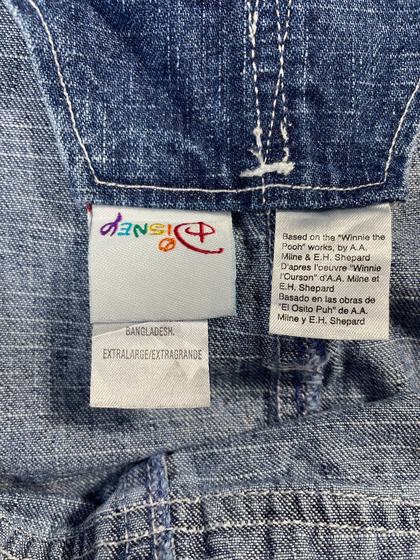 Vintage DISNEY EEYORE Size XL Denim Overall / E7872P