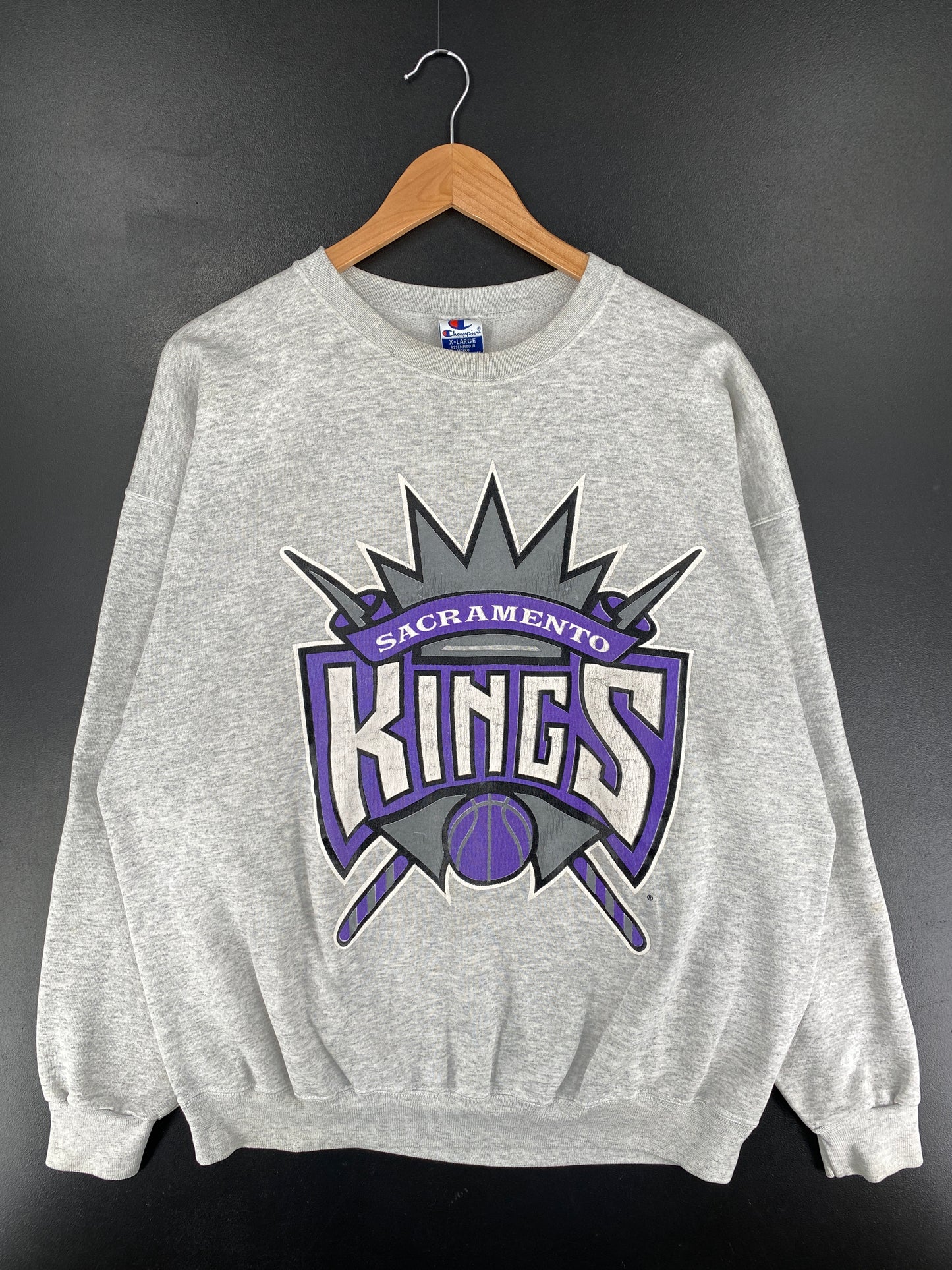 90’s CHAMPION X KINGS Size XL NBA Sweat-Shirt / E8517S