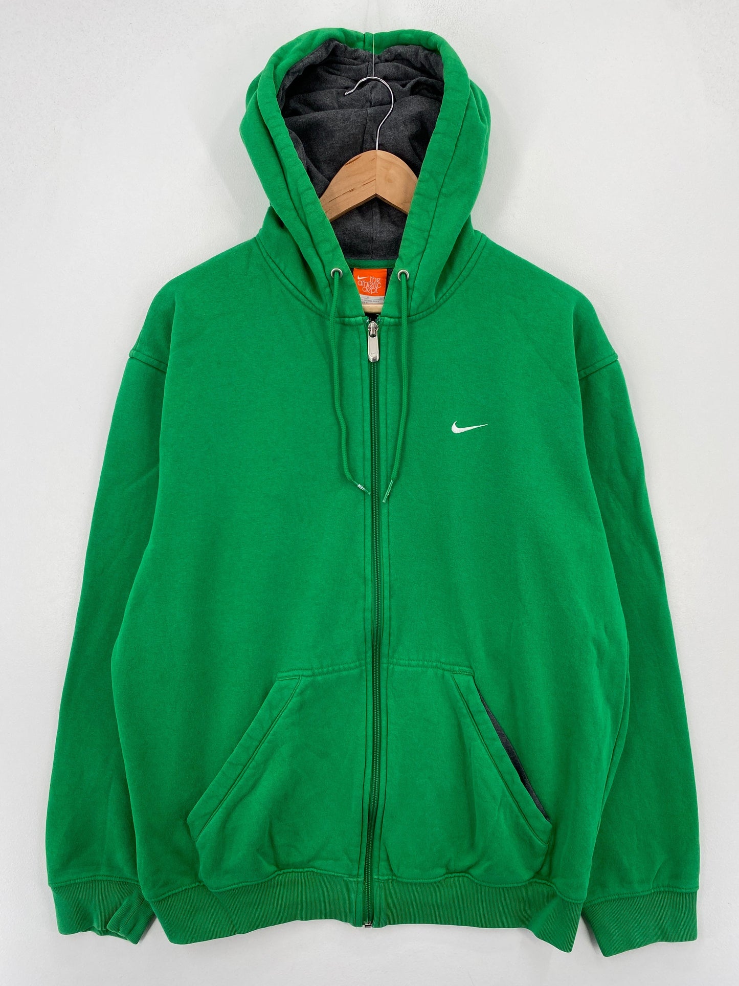 Vintage NIKE MINI SWOOSH Size L Vintage Zip Up Hoodie Sweat-Shirt / F6308S