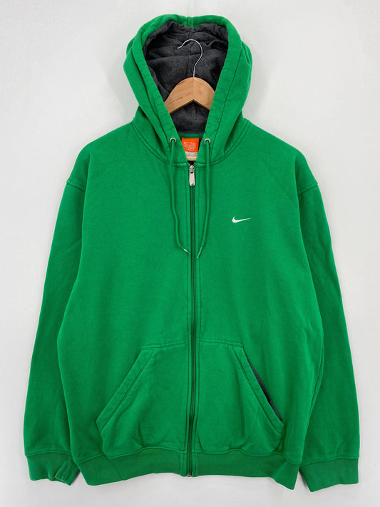 Vintage NIKE MINI SWOOSH Size L Vintage Zip Up Hoodie Sweat-Shirt / F6308S