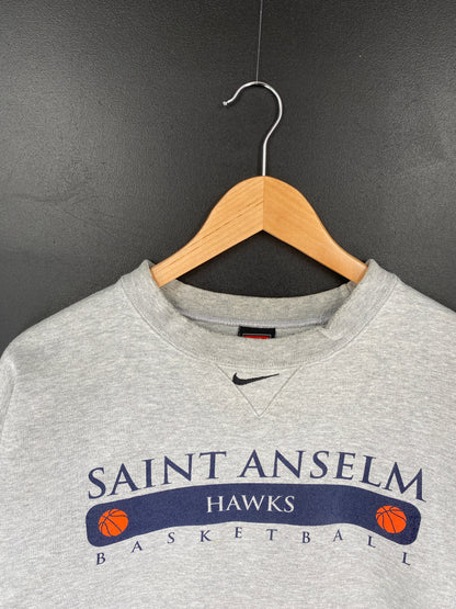 00' NIKE x SAINT ANSELM HAWKS Size XL Vintage College Sweat-shirt / F5851S