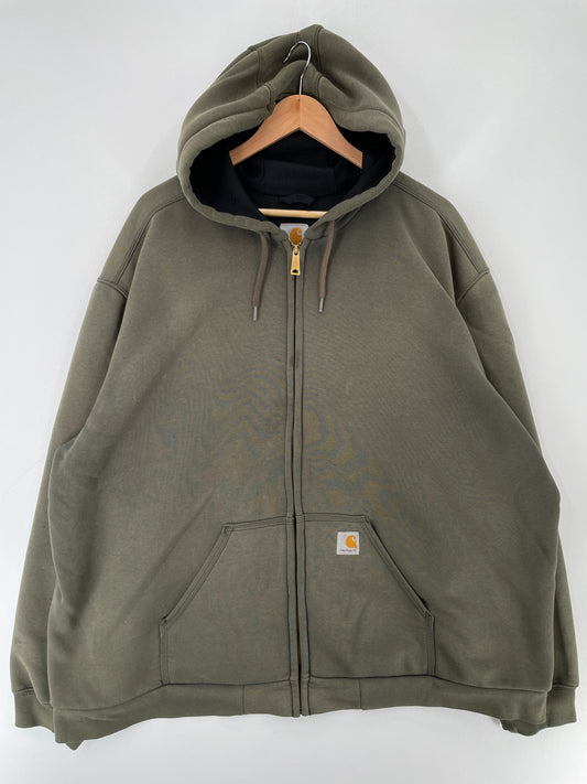 Vintage CARHARTT Size XXL Zip-up Hoodie Sweat-Shirt / E7937S