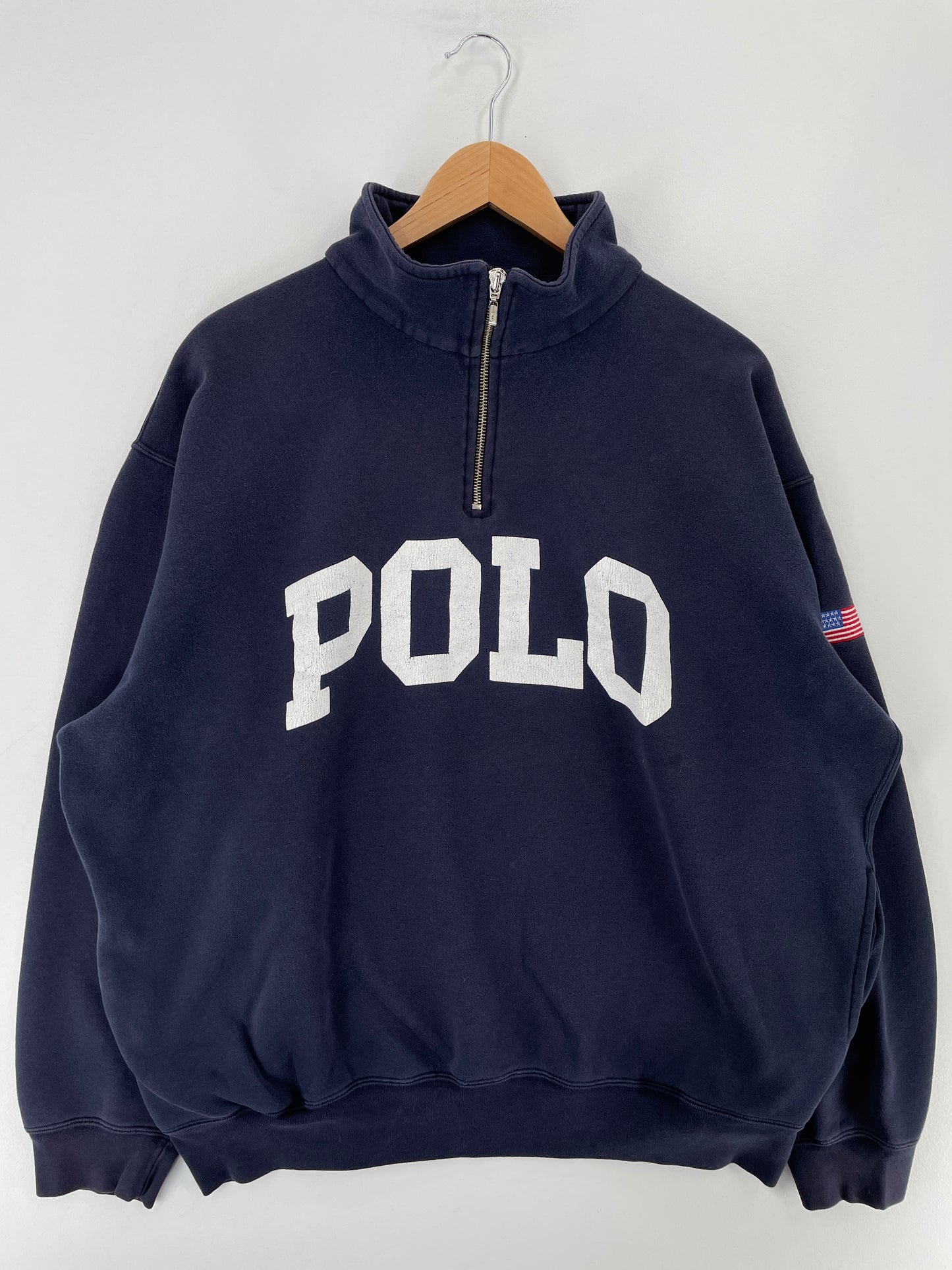 90's POLO RALPH LAUREN Size XL Vintage Half Zip Sweat-Shirt / E7052S
