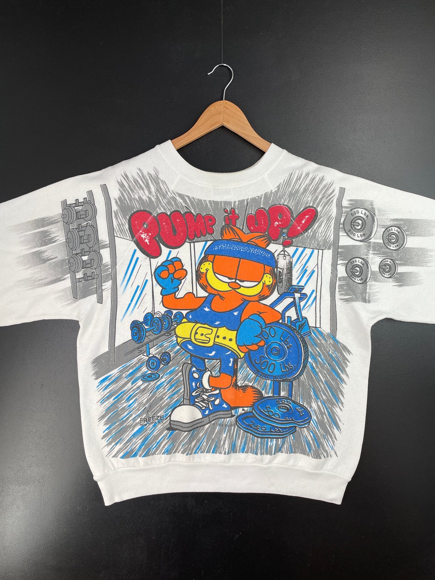 .1994 GARFIELD Made in USA Size L Vintage Sweat-shirt / F2208S