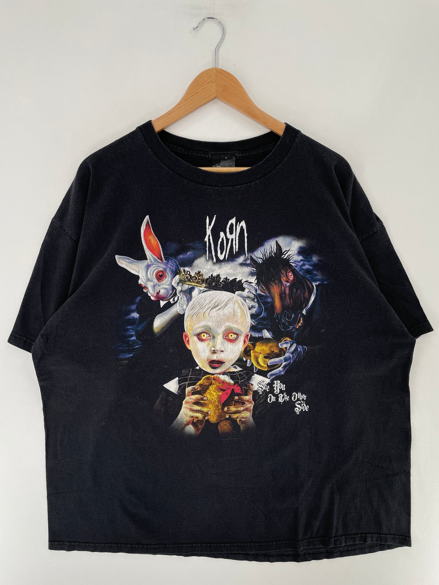 1998 KORN Size No Tag (Approx.XL) Vintage Music T-shirt / E7041T