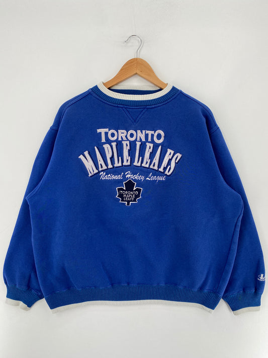 Vintage TORONTO MAPLE LEAFS Size L NHL Sweat-Shirt / E7638S