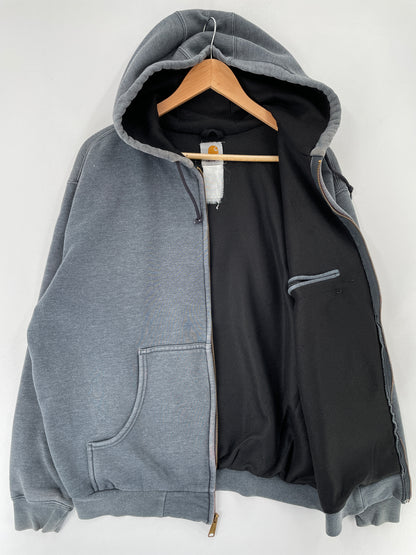Vintage CARHARTT Size Approx.XL Zip Up Hoodie Sweat-Shirt / F224S