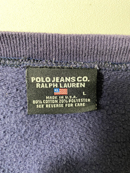 Vintage POLO JEANS RALPH LAUREN Made in USA Size L Vintage Sweat-shirt / F7388S