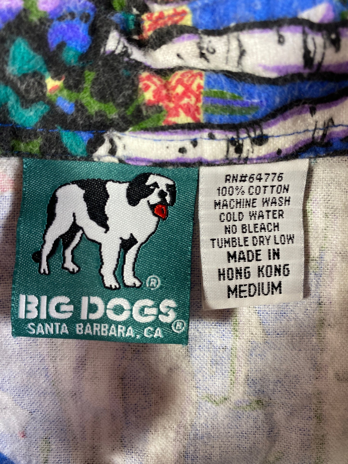 Vintage BIG DOGS Size M Vintage Button-Down Shirt / G2062B