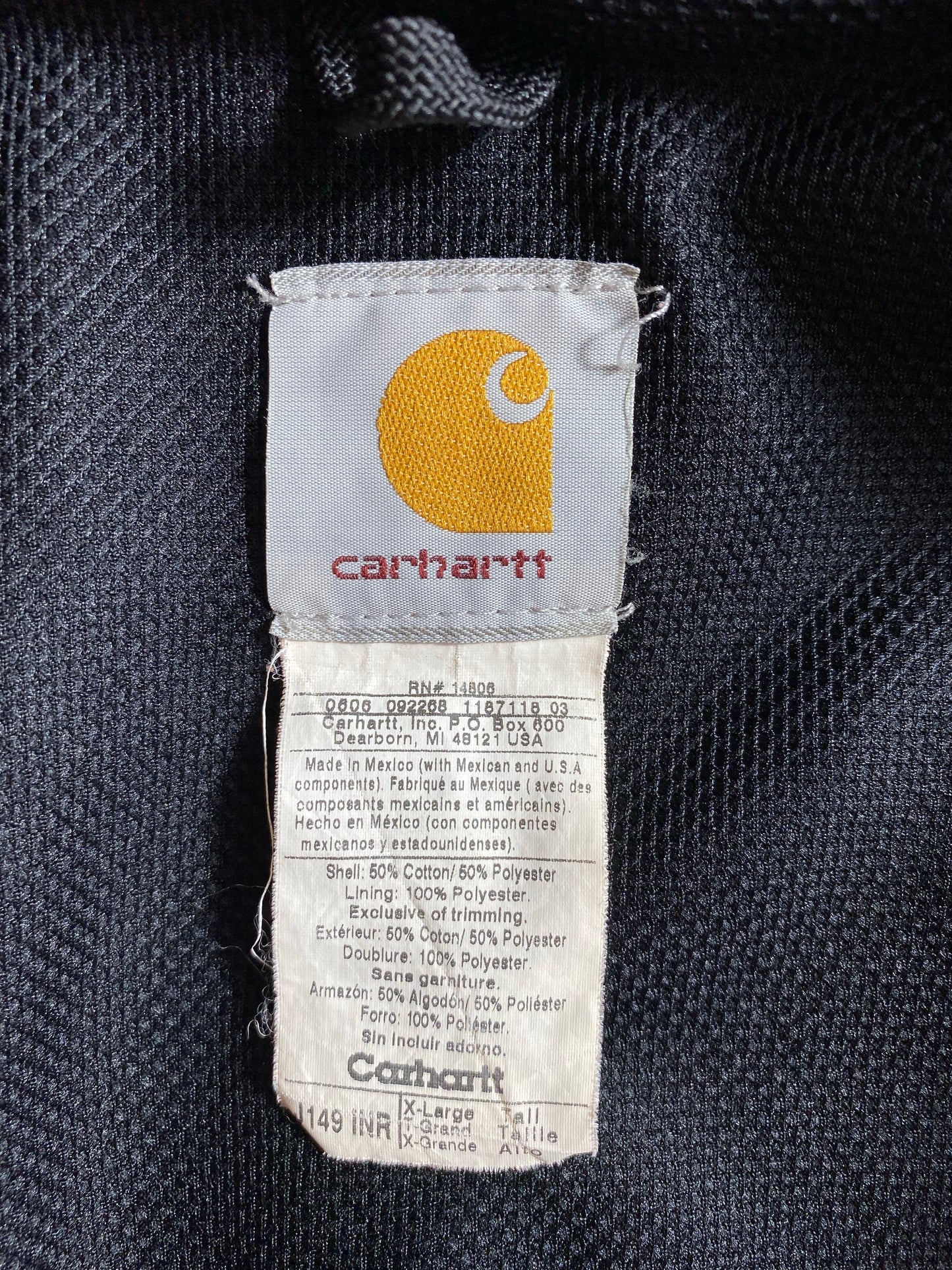Vintage CARHARTT Size XL Zip-up Hoodie Sweat-Shirt / F230S
