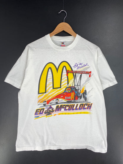 .90’s MCDONALD'S x ED MCCULLOCH Made in USA Size XL Vintage Racing T-Shirt / E9132T