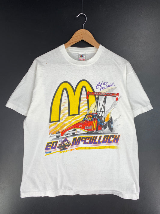 .90’s MCDONALD'S x ED MCCULLOCH Made in USA Size XL Vintage Racing T-Shirt / E9132T