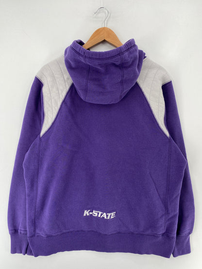 Vintage KANSAS STATE WILDCATS FOOTBALL Size L Vintage College Hoodie Sweat-Shirt / F9721S