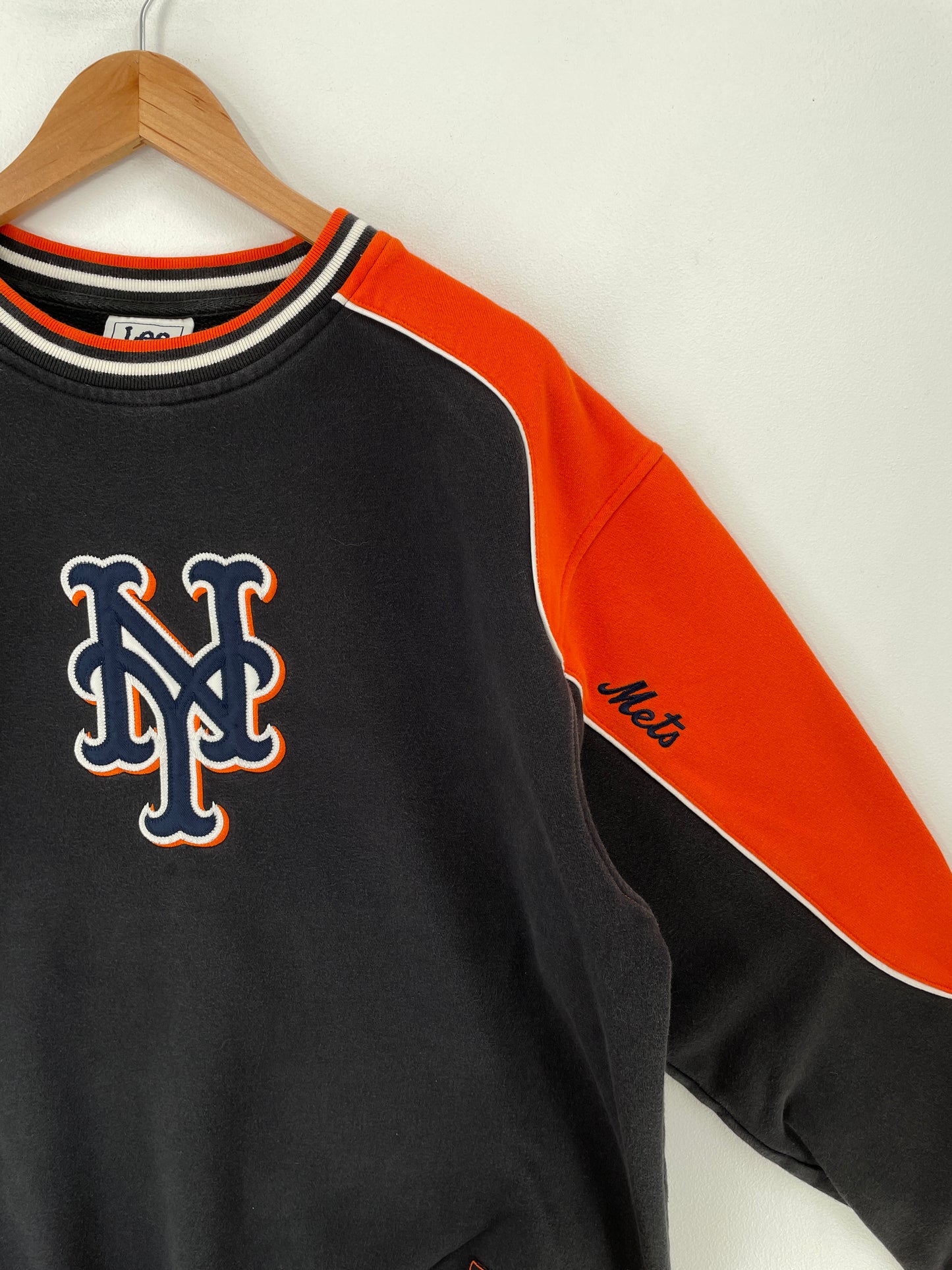 00' NEW YORK METS Size L Vintage MLB Sweat-Shirt / F451S