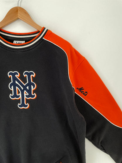 00' NEW YORK METS Size L Vintage MLB Sweat-Shirt / F451S