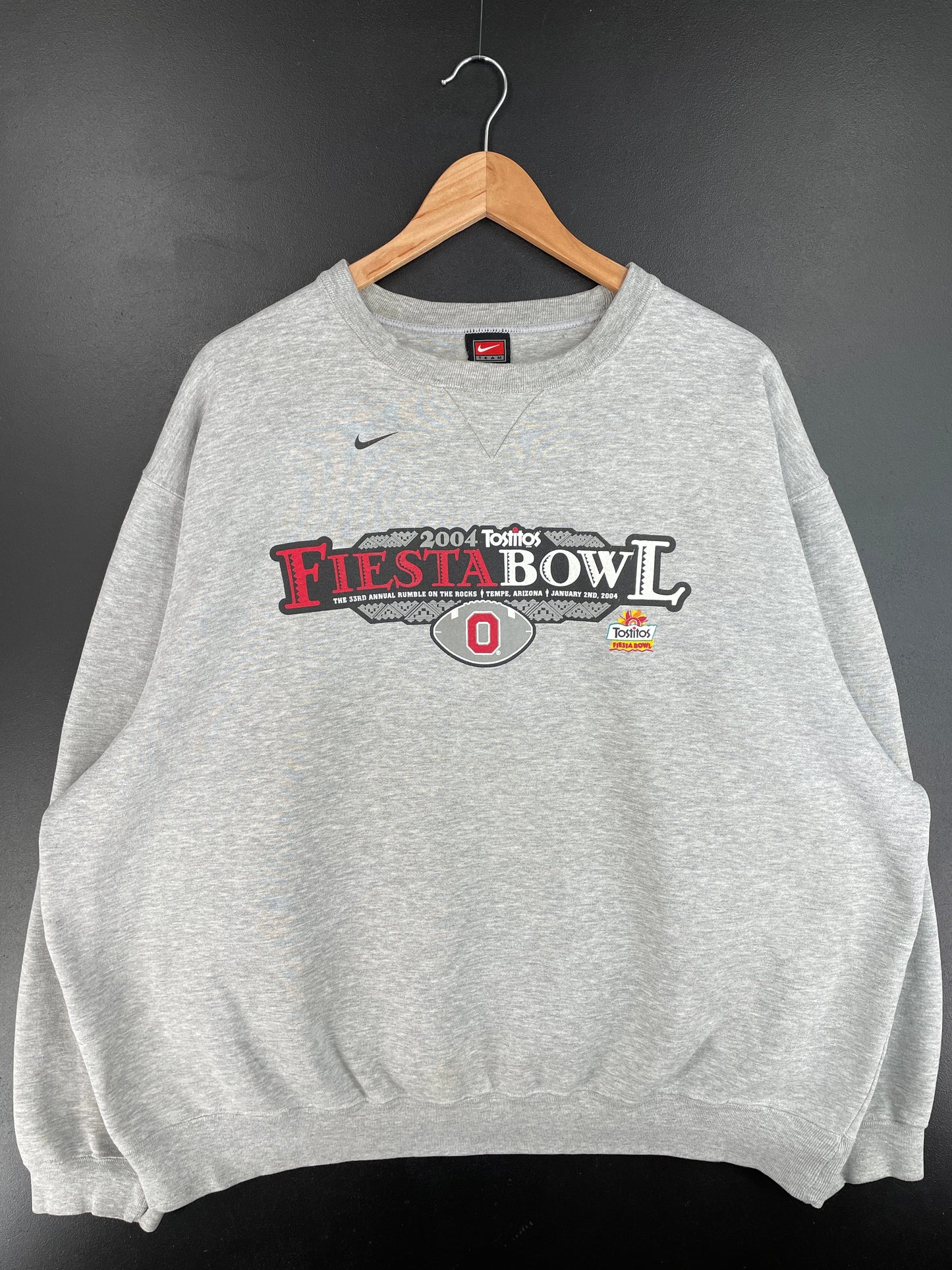 2004 NIKE x OHIO STATE FIESTA BOWL Size XXL Vintage College Sweat shirt / G7072S