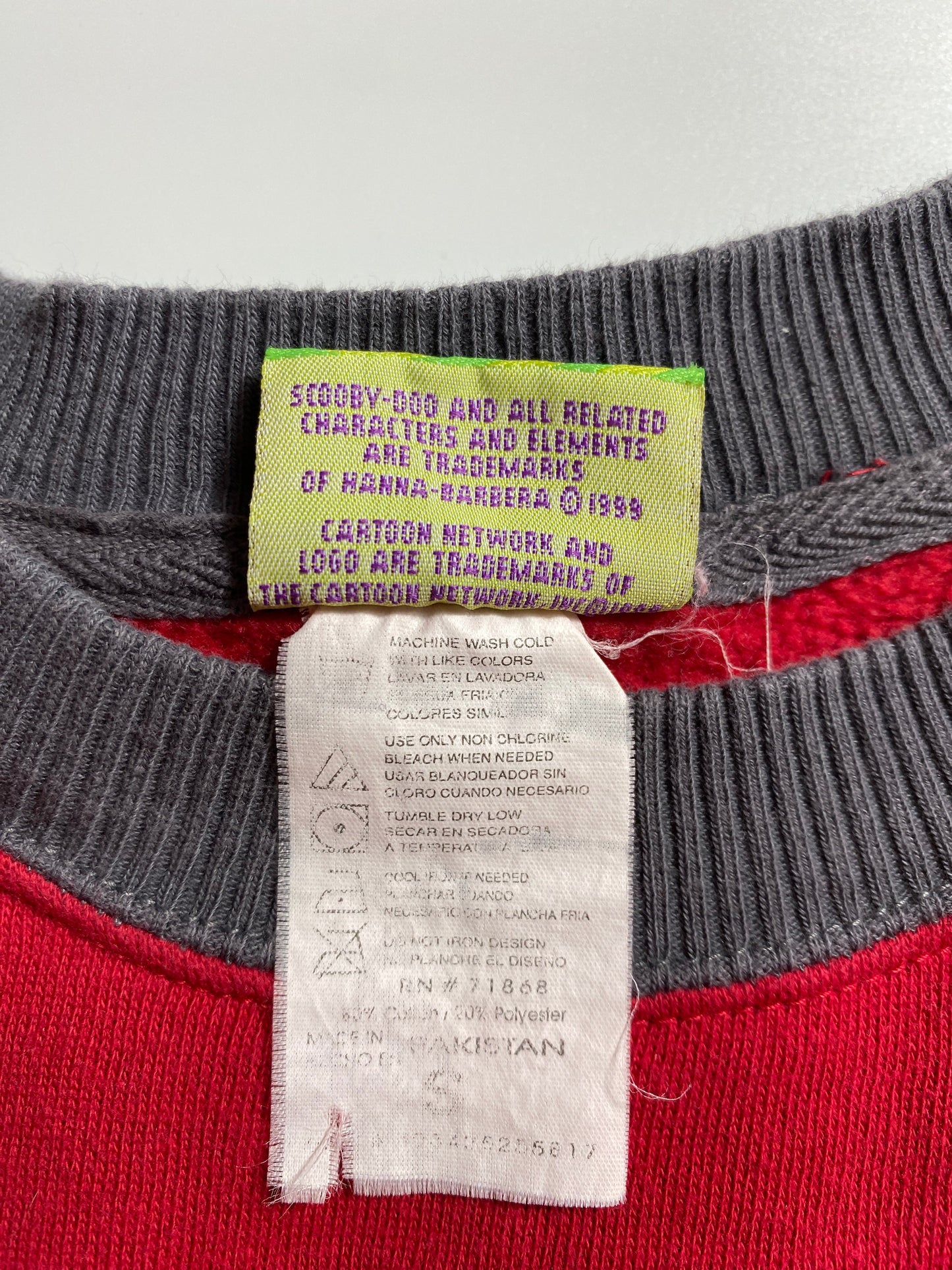 1999 SCOOBY DOO Size S Vintage Sweat-Shirt / G5341S
