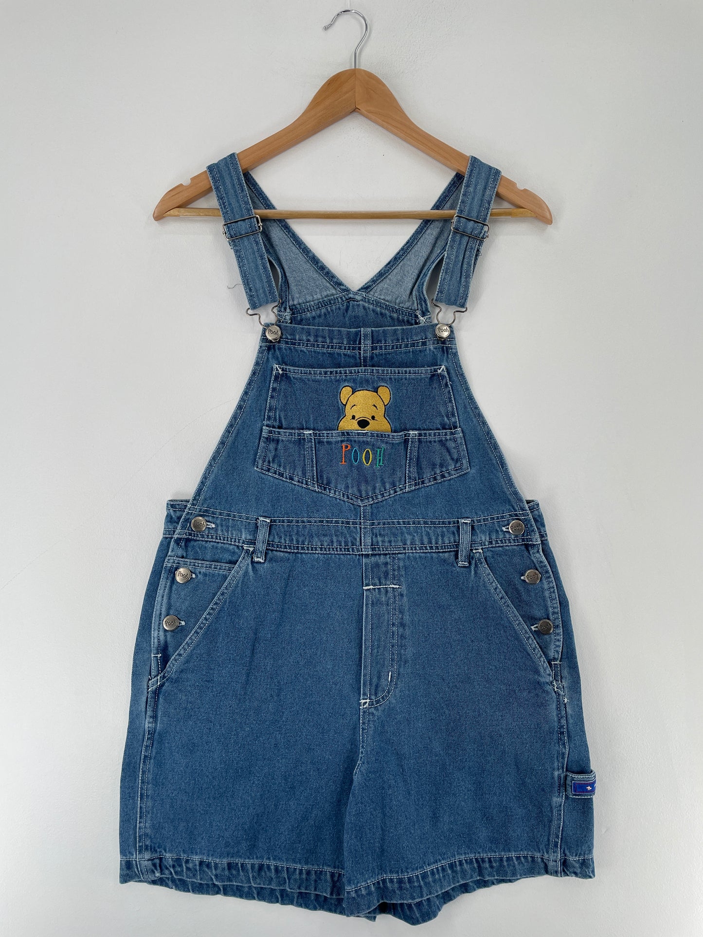 00' DISNEY WINNIE THE POOH Size M Vintage Denim Overall / E7843P