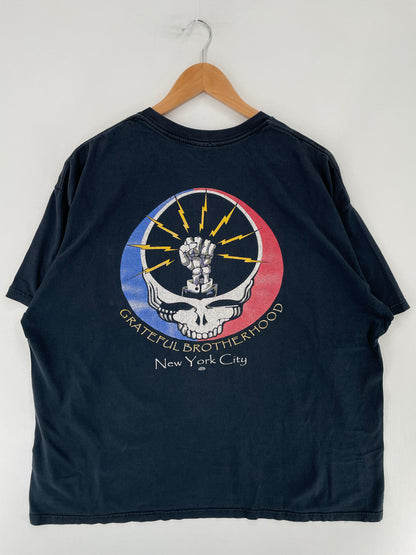 90's GRATEFUL BROTHERHOOD NEW YORK Made in USA Size XL Vintage Music T-shirt / E6920T